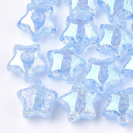 Transparent Crackle Acrylic Beads TACR-S148-03D-1