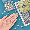 CHGCRAFT 48Pcs 2 Colors Alloy Crystal Rhinestone Connector Charms FIND-CA0005-43-3
