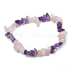 Chips Gemstone Beaded Stretch Bracelets X-BJEW-JB01824-04-1