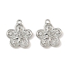 Christmas Brass Micro Pave Clear Cubic Zirconia Pendants KK-A280-03G-P-1