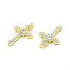 Rack Plating Alloy Rhinestone Pendants FIND-C018-23LG-2