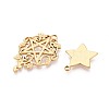10Pcs 304 Stainless Steel Pendants STAS-T075-19G-2