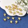 SHEGRACE Brass Pave Cubic Zirconia Flat Round Connector Charms XGRQ2O275-435C-G-4