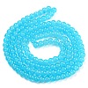 Baking Painted Imitation Jade Glass Round Bead Strands X-DGLA-Q021-6mm-06-2