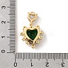 Brass Glass Charms KK-P340-02G-01-3