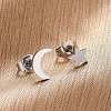 Tarnish Resistant 304 Stainless Steel Stud Earrings X-EJEW-F227-18P-3