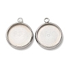 Non-Tarnish 304 Stainless Steel Pendant Cabochon Settings LS-X-STAS-K202-03E-P-2