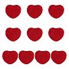10Pcs Wool Felt Cabochons AJEW-SC0001-48-1