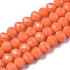 Opaque Solid Color Glass Beads Strands X-EGLA-A034-P6mm-D20-1