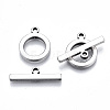 Tarnish Resistant 201 Stainless Steel Toggle Clasps X-STAS-Q241-008P-NF-2