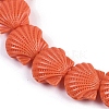Synthetic Coral Dyed Carved Beads Strands CORA-K009-05B-02-3