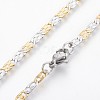 304 Stainless Steel Mariner Link Chains Necklaces NJEW-F240-15GP-3