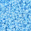DIY Craft Beads 6/0 Ceylon Round Glass Seed Beads X-SEED-A011-4mm-143-3