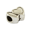 Tibetan Style Alloy Heart to Heart European Bead Enamel Settings TIBEB-7528-AS-LF-2