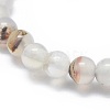 Natural Agate Bead Stretch Bracelets X-BJEW-K212-A-004-2