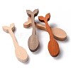 4 Colors Unfinished Wood Carving Spoon DIY-E026-01-2