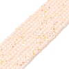 Electroplate Opaque Solid Color Glass Beads Strands EGLA-A034-P4mm-L18-1
