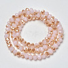 Electroplate Glass Beads Strands EGLA-A034-J4mm-K03-2