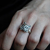 Alloy Cuff Open Rings for Couple WG48813-01-3