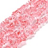 Spray Painted Transparent Glass Beads Strands X-GLAA-P060-01B-06-1