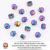  30Pcs Rack Plating Rainbow Color Alloy European Beads PALLOY-NB0003-87-4