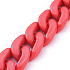 Handmade Opaque Acrylic Curb Chains AJEW-JB00564-3