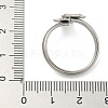 304 Stainless Steel Cuff Rings Components STAS-K279-02B-P-3