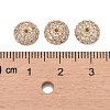 Apetalous Half Round/Dome Brass Micro Pave Cubic Zirconia Bead Caps ZIRC-D062-G-4