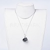 Natural Tourmaline Pendant Necklaces NJEW-JN02424-7