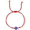 Glass Evil Eye Bead Braided Bracelets SG7290-2-1