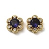 Brass Micro Pave Cubic Zirconia Beads KK-B142-33G-1