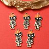 5Pcs Alloy Enamel Pendants ENAM-YW0002-49A-5