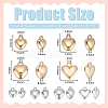 200Pcs 8 Styles CCB Plastic Pendants CCB-UN0001-04-3