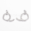 Eco-Friendly Brass Micro Pave Cubic Zirconia Pendants ZIRC-F070-01P-Q-FF-2