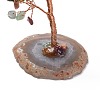 Natural Multicolor Tourmaline Chips & Agate Pedestal Display Decorations DJEW-A001-04F-4