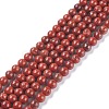 Natural Red Jasper Beads Strands G-E375-6mm-03-4