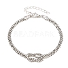 Brass Box Chain Knot 2-Strand Bracelets for Women KK-CBA68DA-17B-P-4