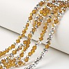 Electroplate Transparent Glass Beads Strands EGLA-A034-T4mm-M10-1