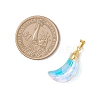 AB Color Plated Glass Pendants PALLOY-JF04595-01-2