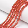 Opaque Solid Color Glass Beads Strands EGLA-A034-P4mm-D03-1