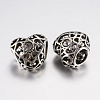 Tibetan Style Alloy Rhinestone European Beads PALLOY-F200-06I-2