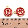 Golden Plated Alloy Enamel Charms ENAM-S118-03C-3