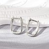 Brass Huggie Hoop Earrings LS-EJEW-L234-61-P-1