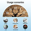 MDF Printed Wall Clock HJEW-WH0058-020-3