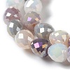 Electroplated Glass Beads Strands GLAA-B013-01A-4