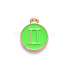 Alloy Enamel Pendants X-ENAM-S124-01B-06I-2