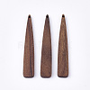 Undyed Walnut Wood Big Pendants X-WOOD-T023-02-1
