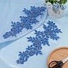 Polyester Metallic Embroidery Lace Appliques DIY-WH0401-94A-4