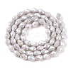 Opaque Solid Color Electroplate Glass Beads Strands X-EGLA-N013-P6mm-B05-2