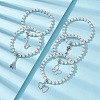 Glass Pearl Beaded Stretch Bracelets BJEW-JB09696-2
